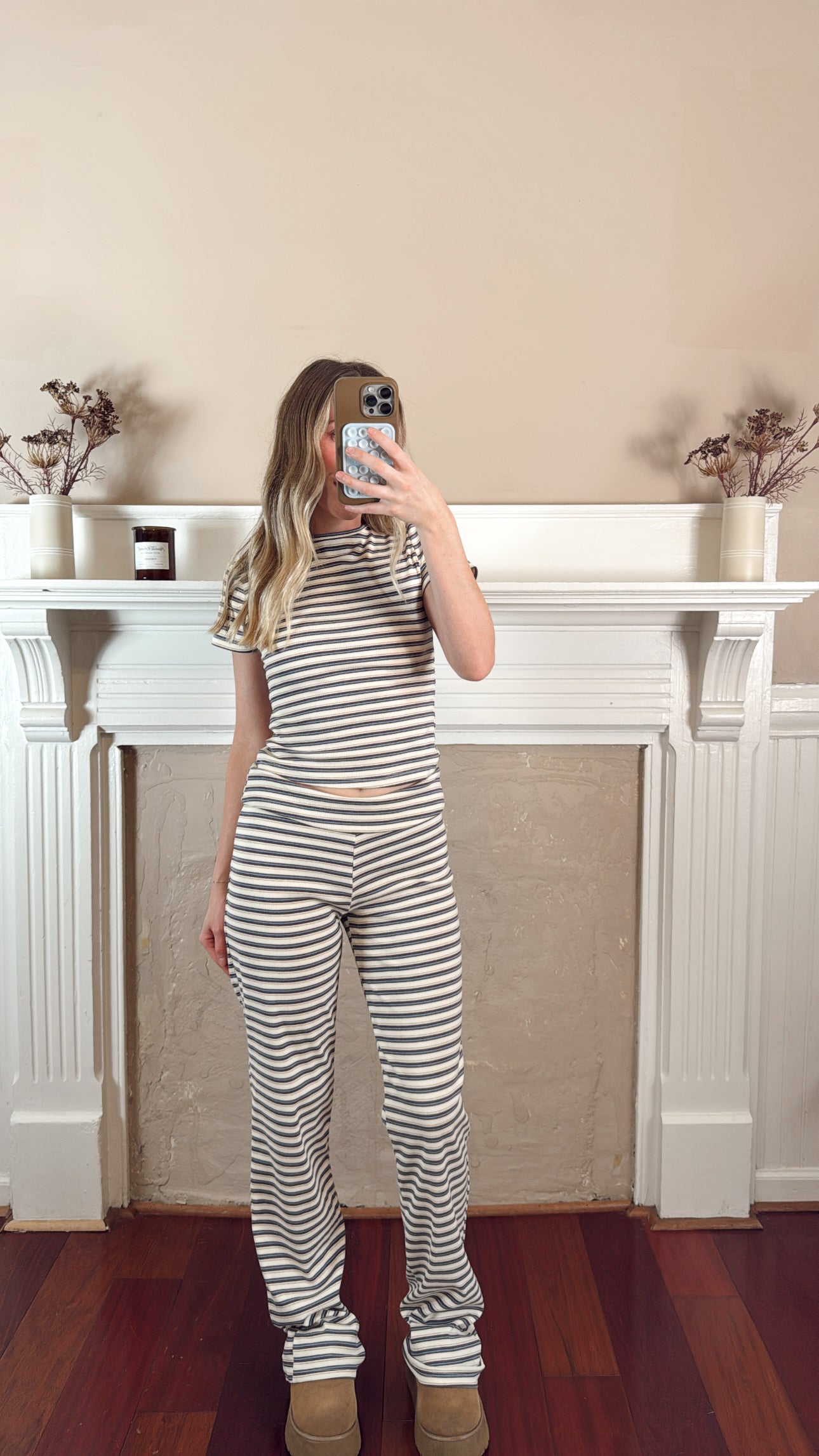 Lottie Stripe Knit Pants Set