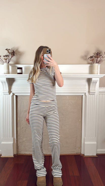 Lottie Stripe Knit Pants Set