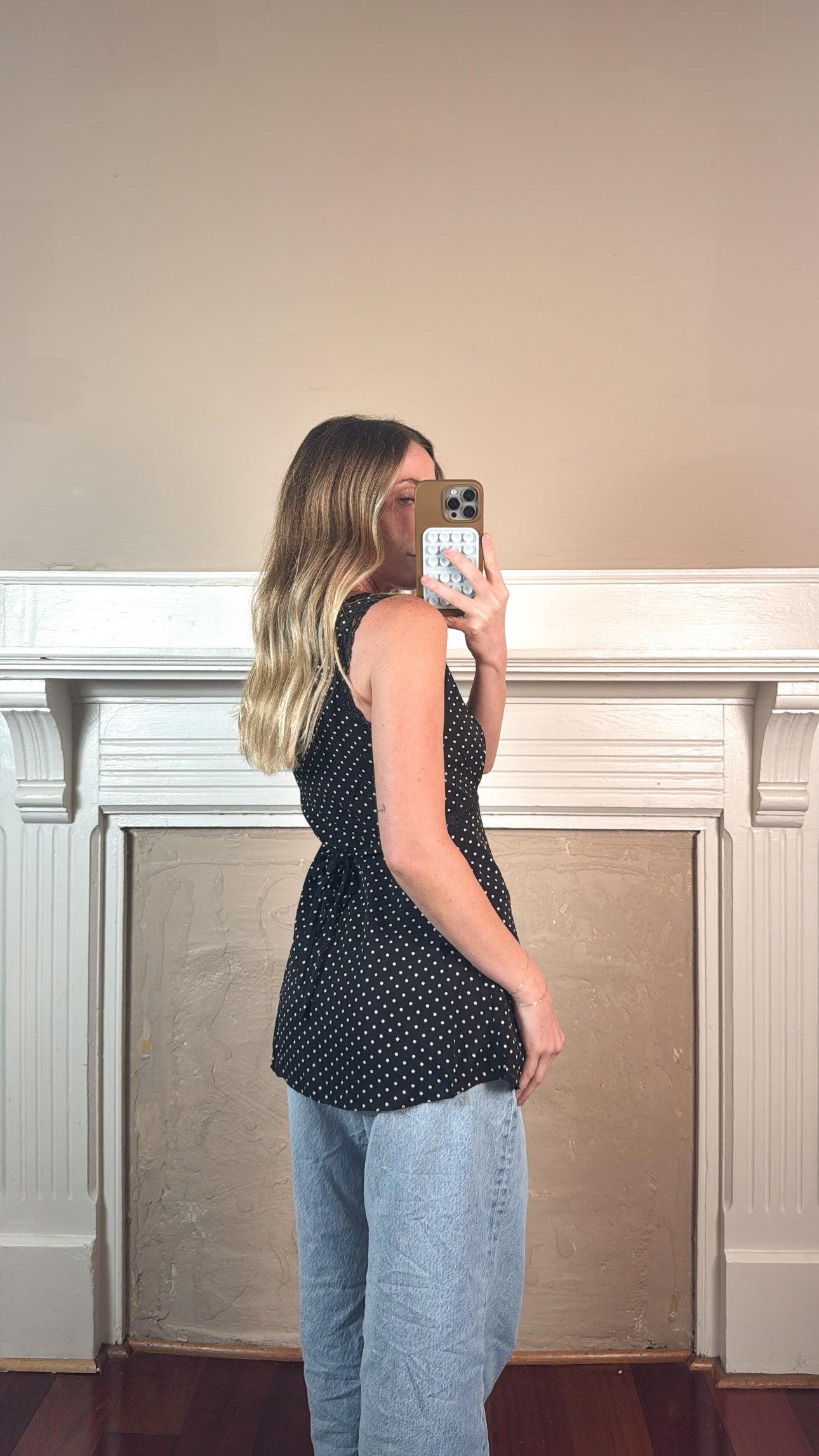 Ginny Polka Dot Tie Back Top