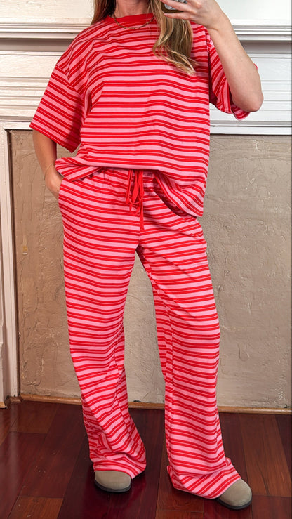Marina Striped Top and Pants Set