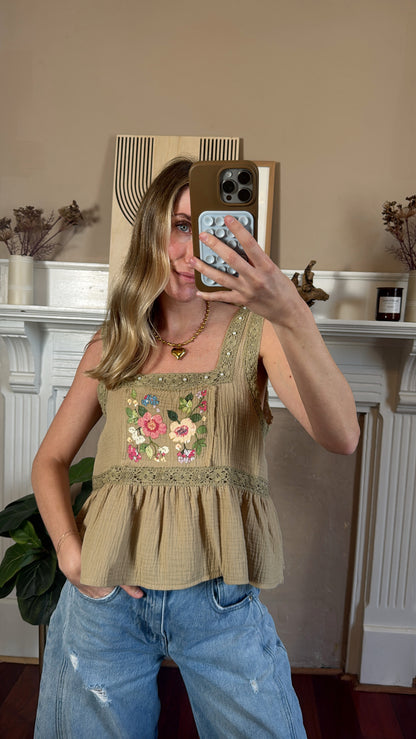 Boho Floral Tank Top