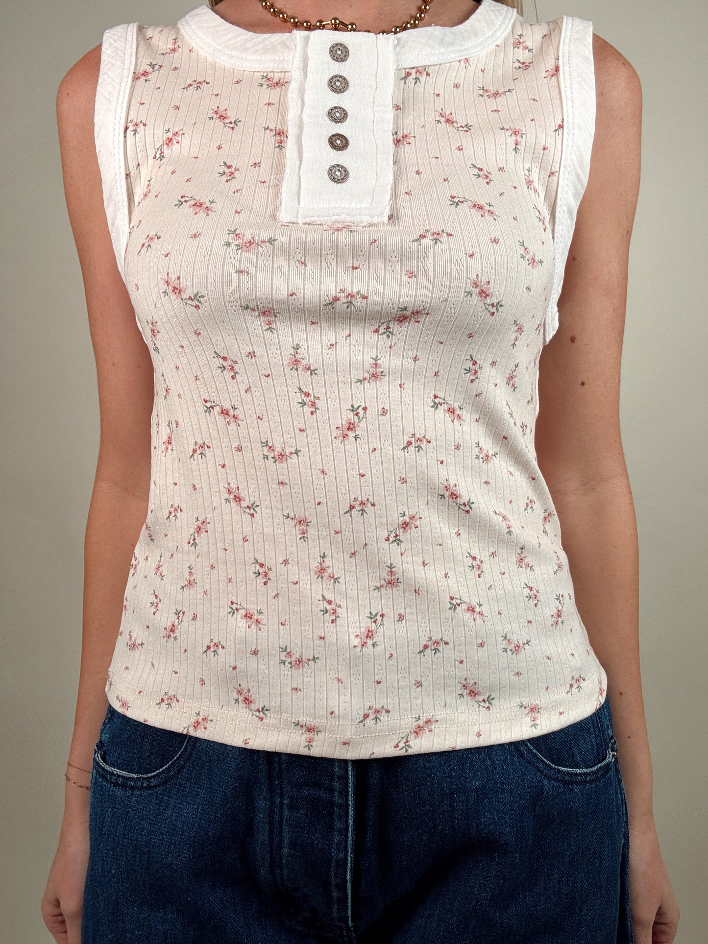 Dainty Floral Tank Top