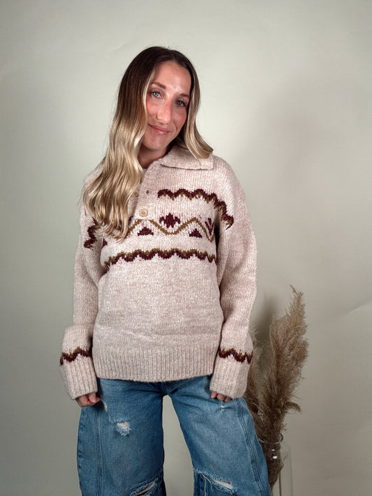 Fair Isle Collar Button Down