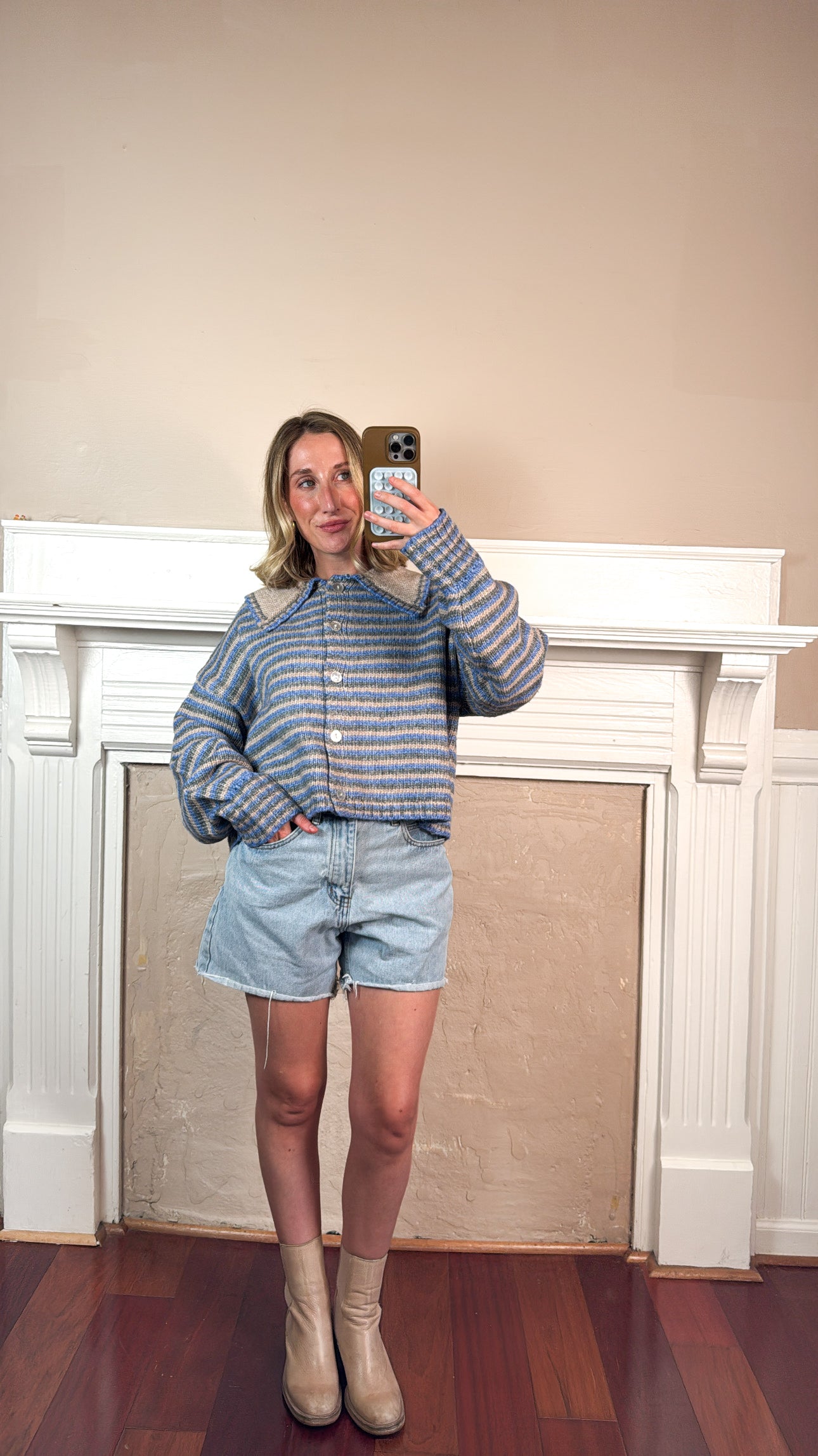 Bella Blue Striped Cardigan