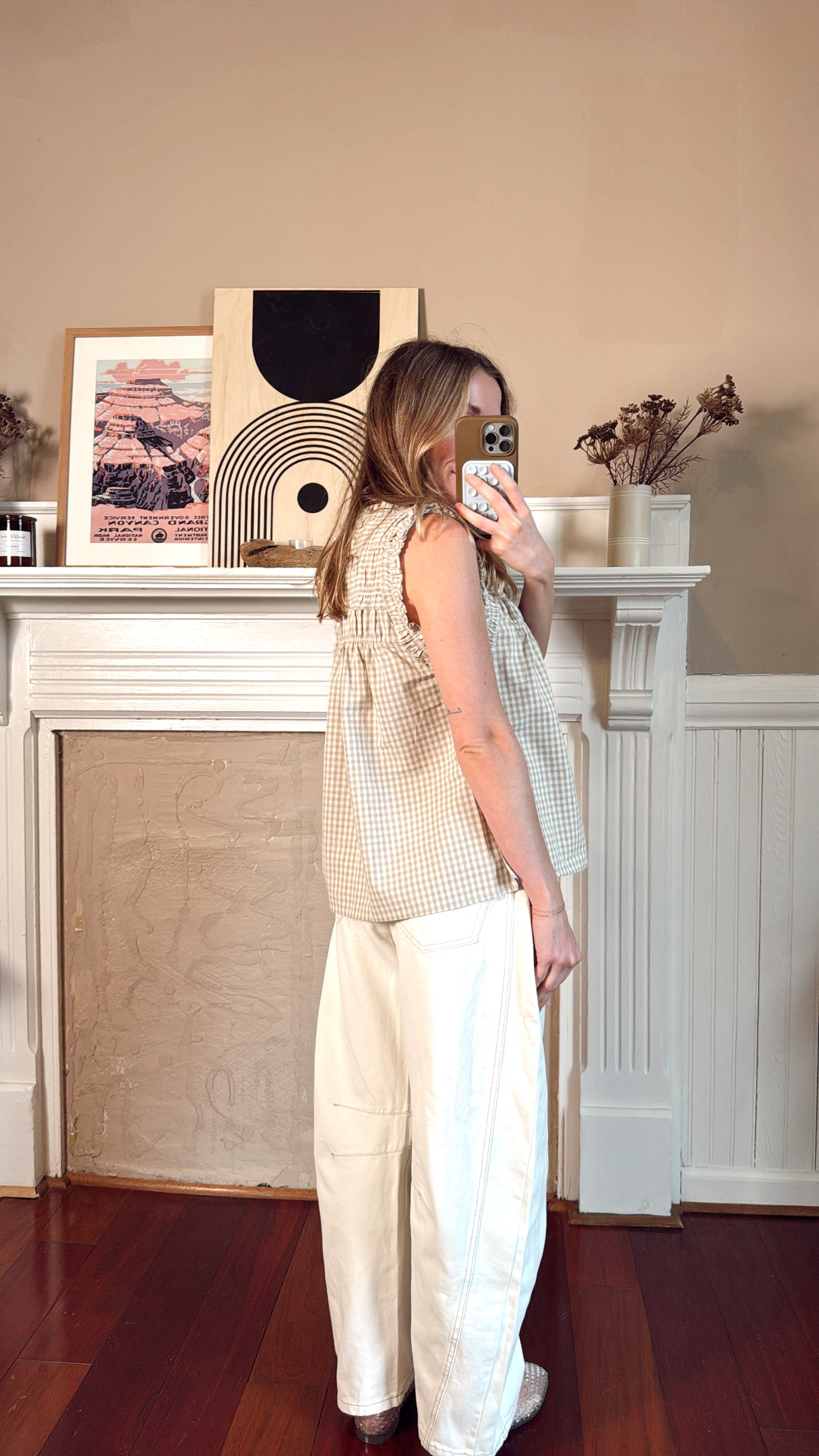 Ecru Barrel Jeans