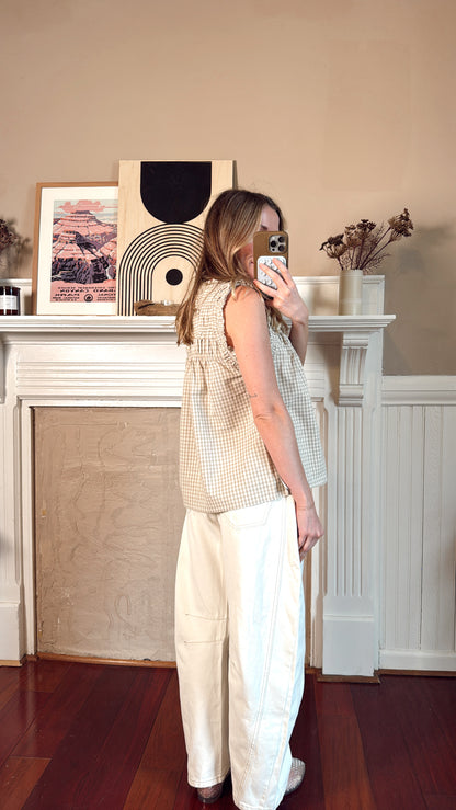 Ecru Barrel Jeans