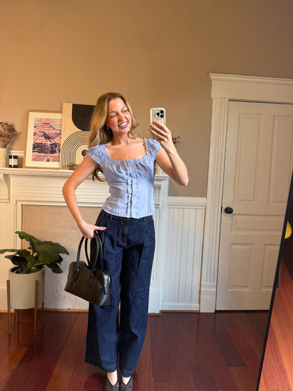 The Raina Top | Ruffled Cotton Blouse