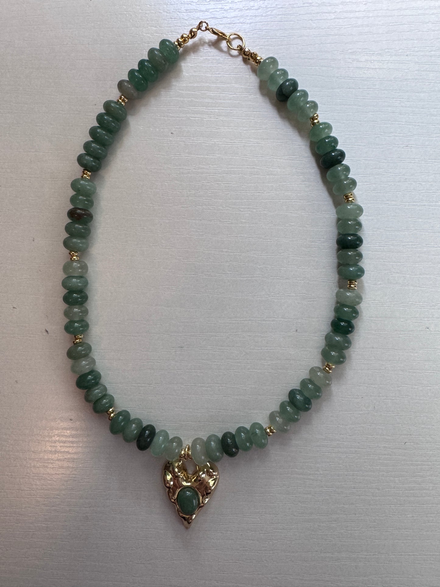 Green heart necklace (preorder 2 weeks)