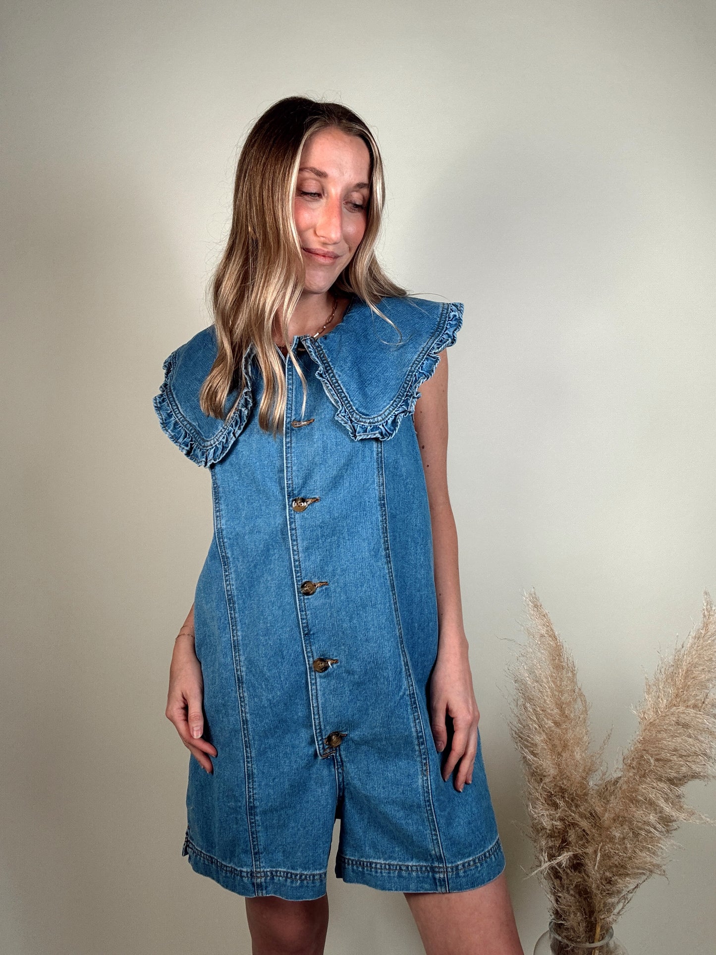 Wendy Denim Romper