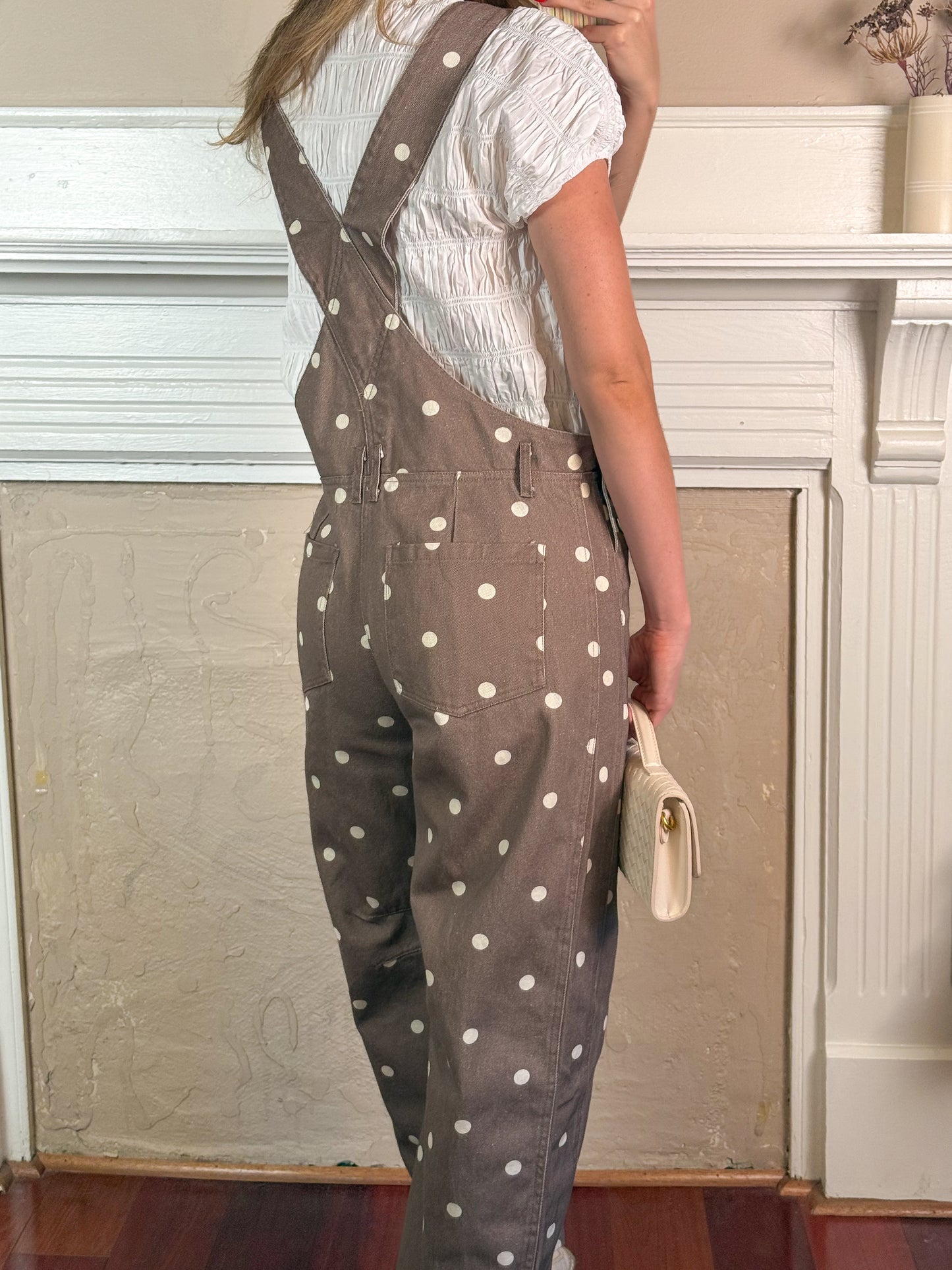 Polka Dot Barrel Overalls