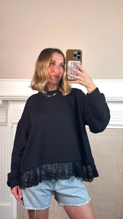 Lace Crew Neck
