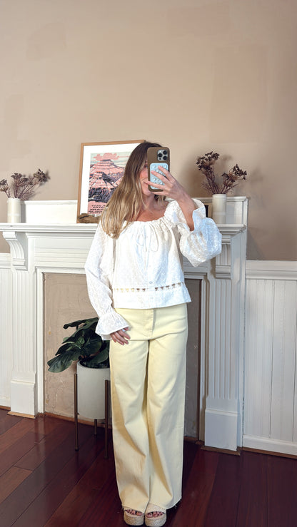 Banana Wide Leg Denim Pants