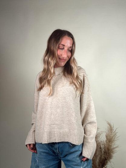 Taupe Tie Back Sweater