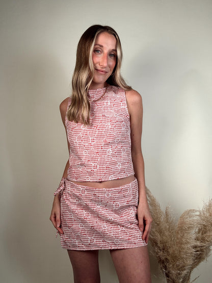 Gigi Gingham Mini Skort