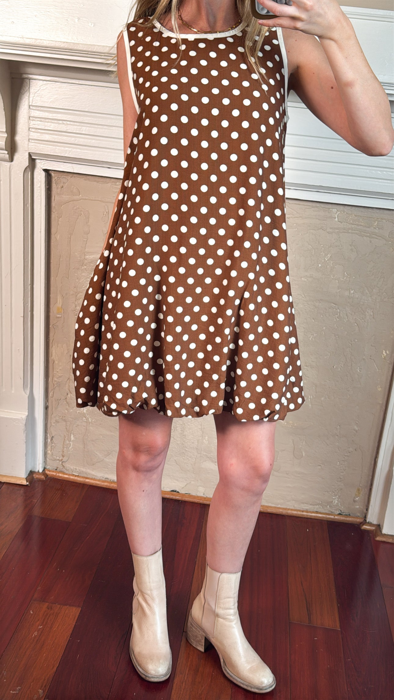 Polka Dot Bubble Mini Dress