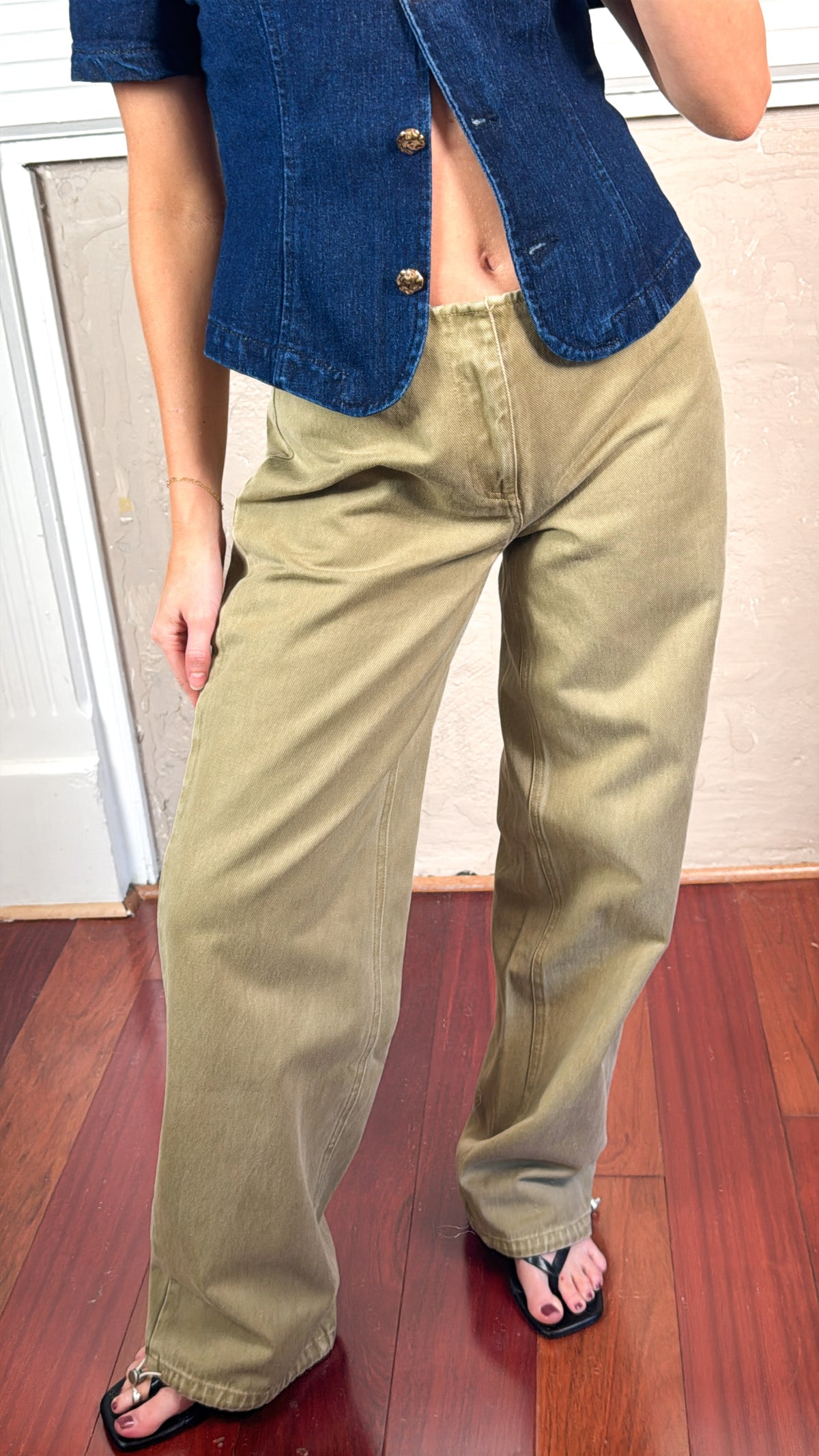 Nell Washed Wide Leg Utility Pants