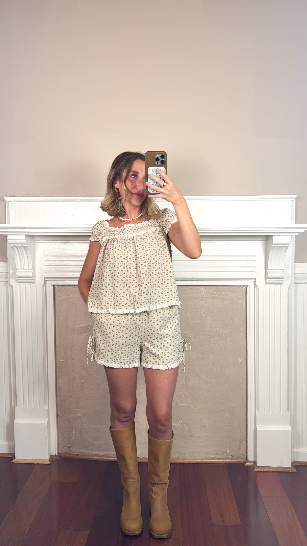 Meadow Bloom Top and Shorts Set