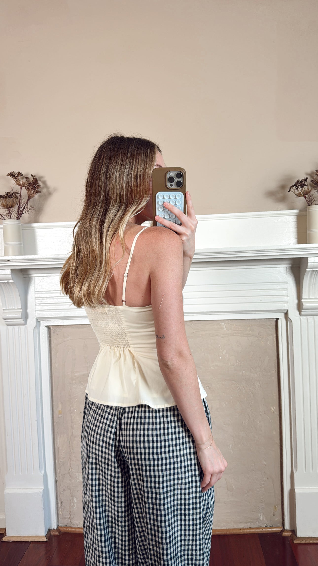 Johnny Sleeveless Peplum Cami Top