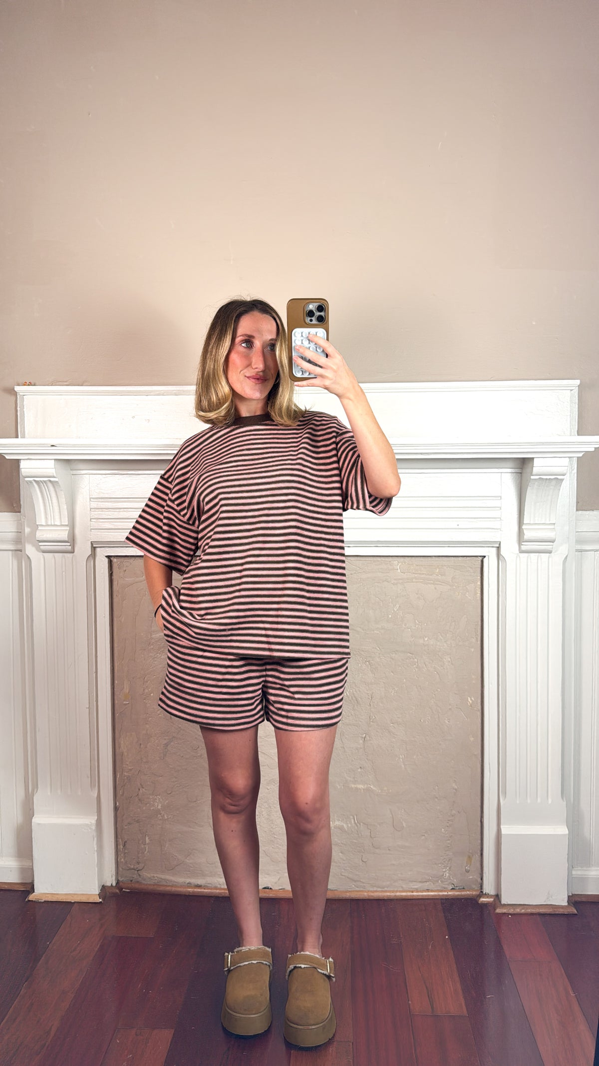 Raspberry Chocolate Striped Top