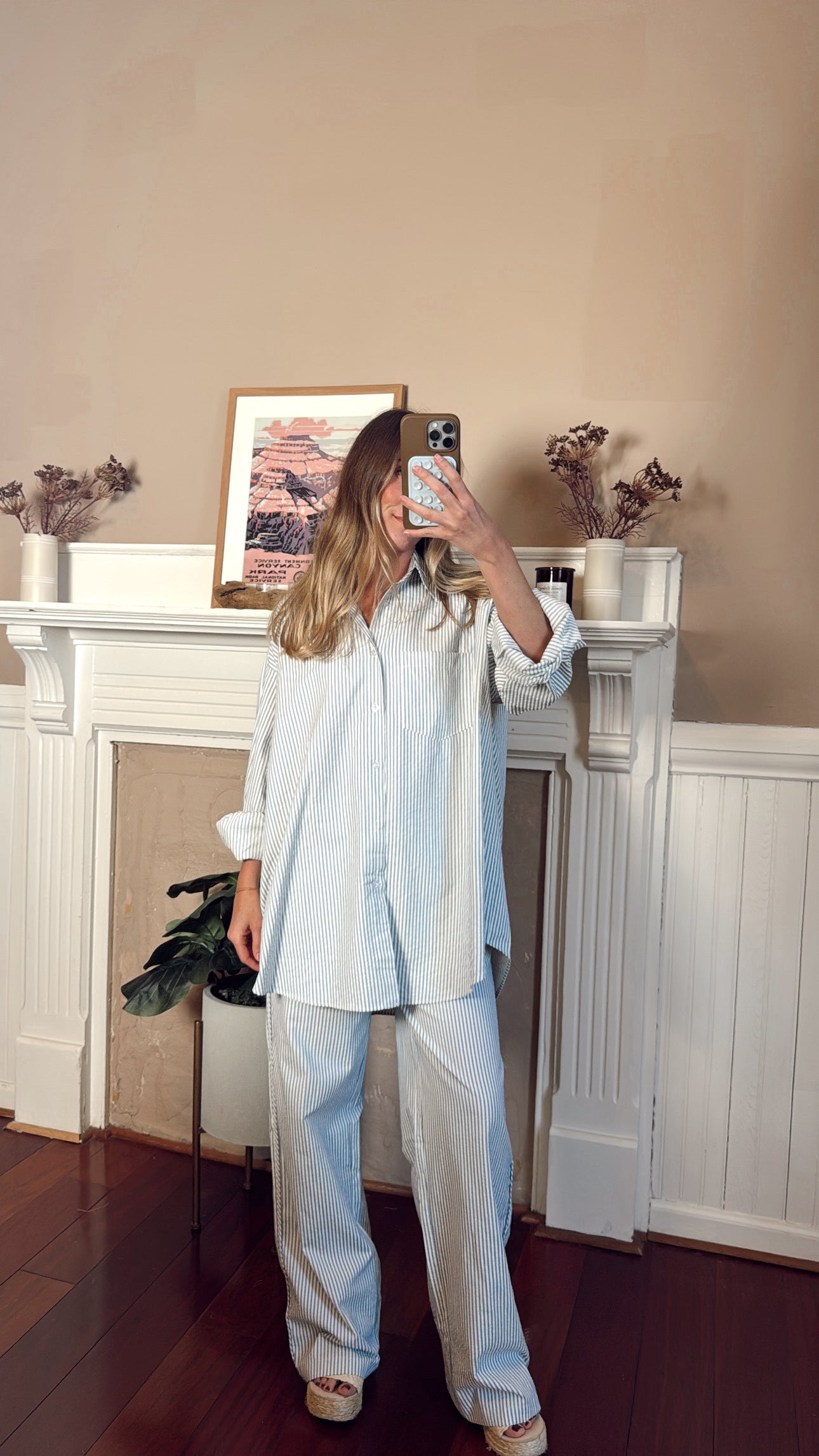 Sailor Striped Button Down Top