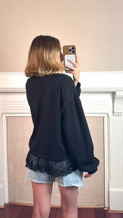 Lace Crew Neck