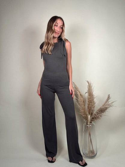 Greta Shoulder Tie Top and Pant Set