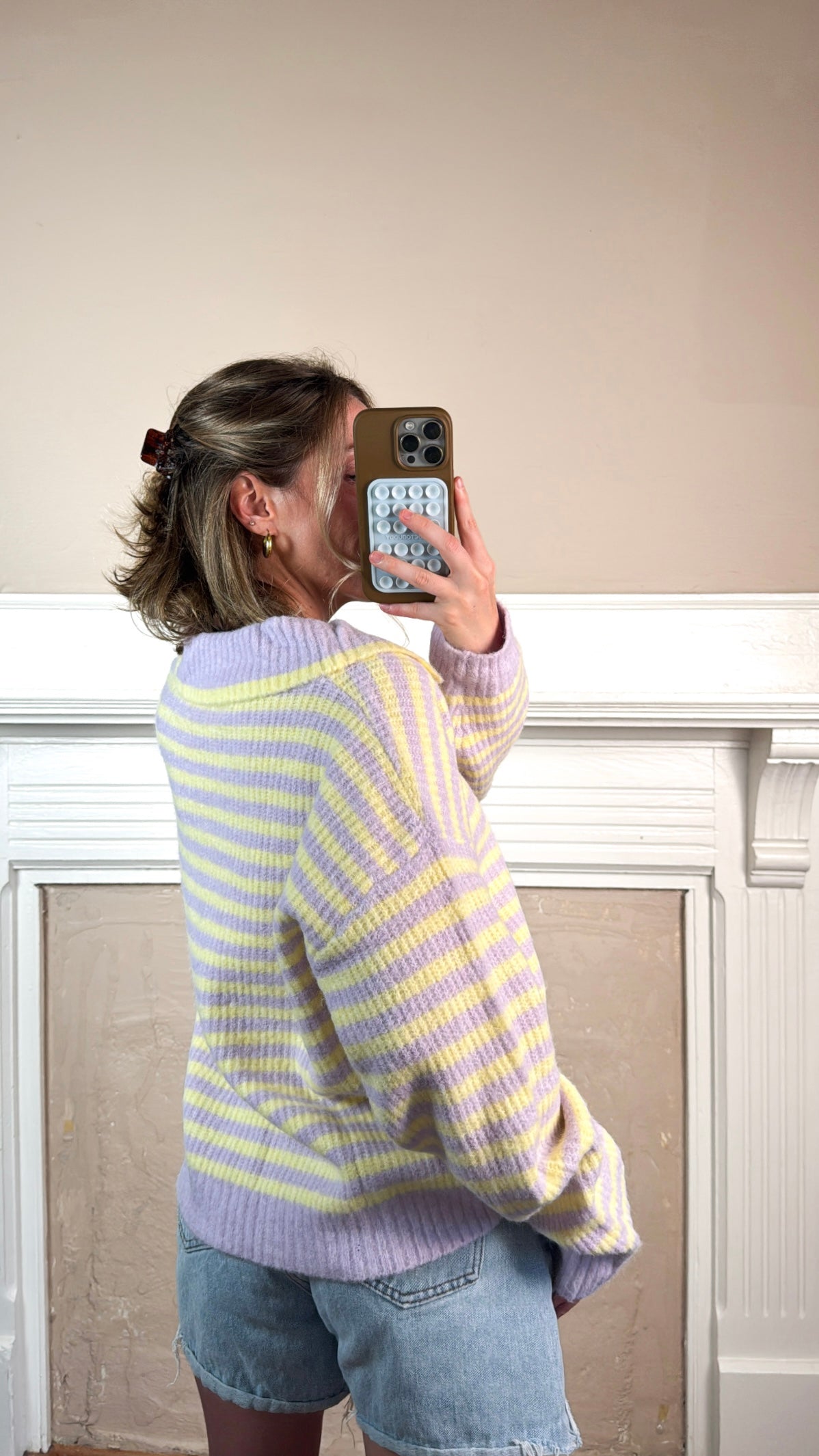 Lavender Striped Sweater