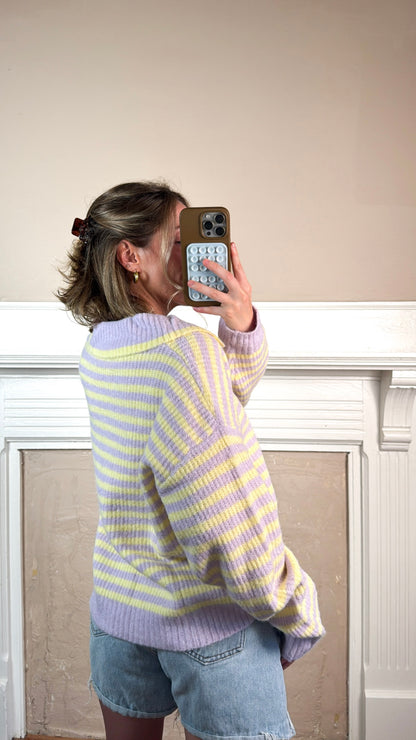Lavender Striped Sweater
