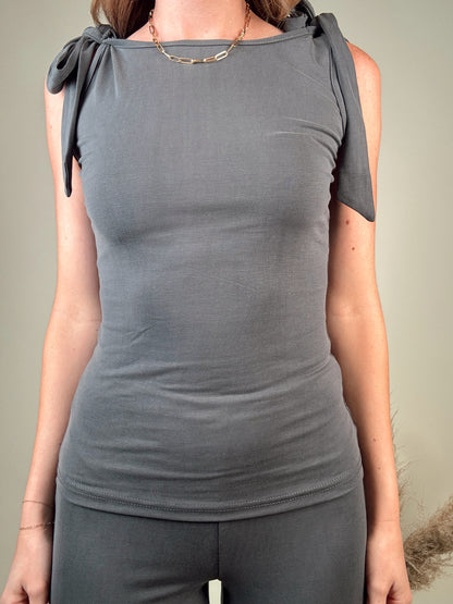 Greta Shoulder Tie Top and Pant Set