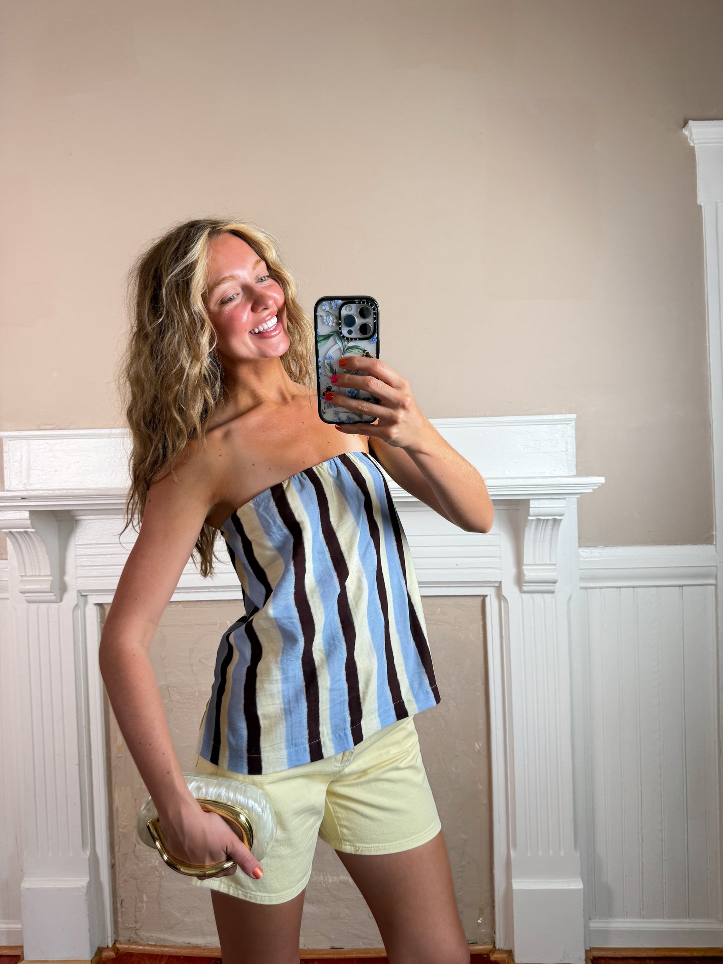 Paradise Striped Strapless Top