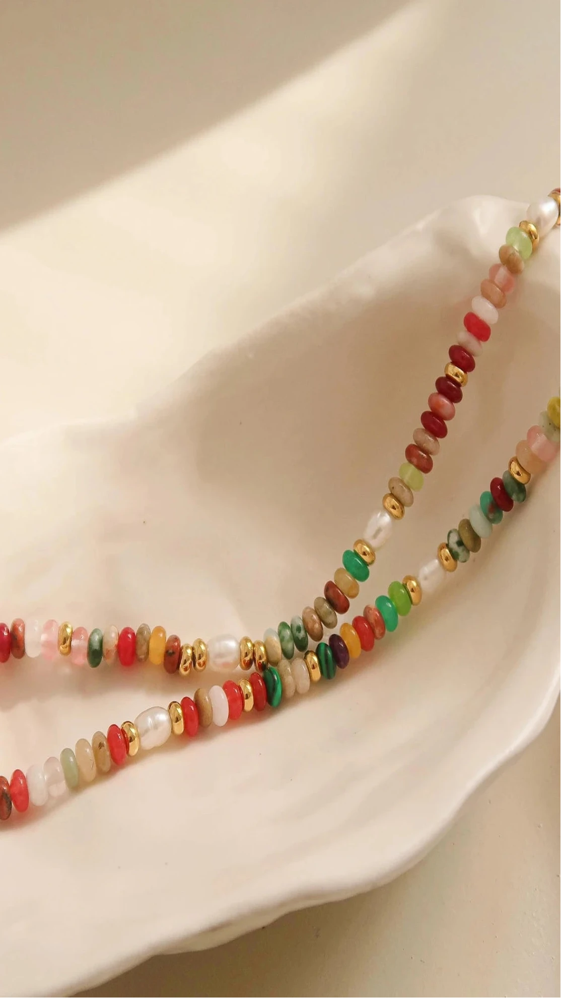 Sunny Non-Tarnish Boho Color Beaded Necklace