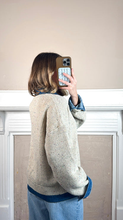 Oatmeal Denim Cardigan