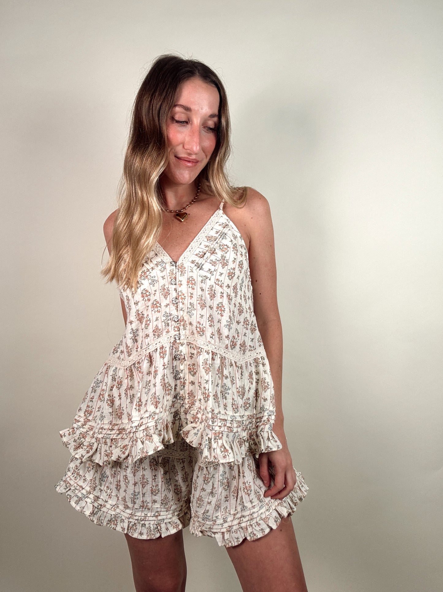 Rosette Top and Shorts set