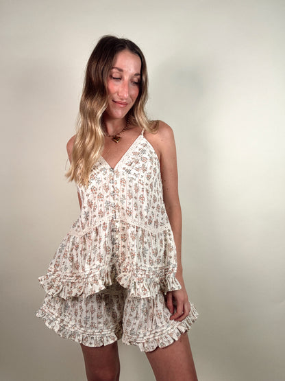 Rosette Top and Shorts set