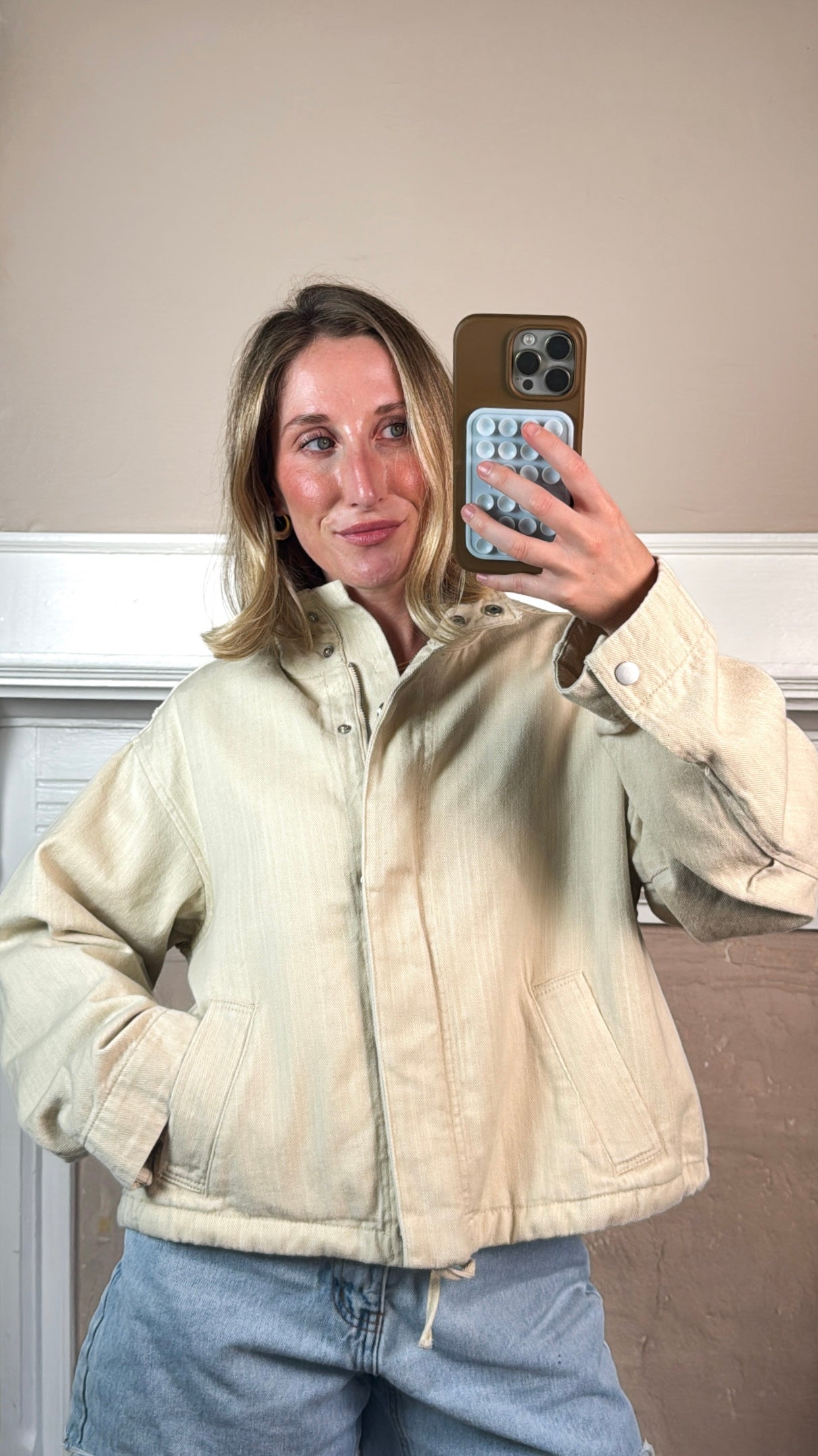 Washed Beige Jacket