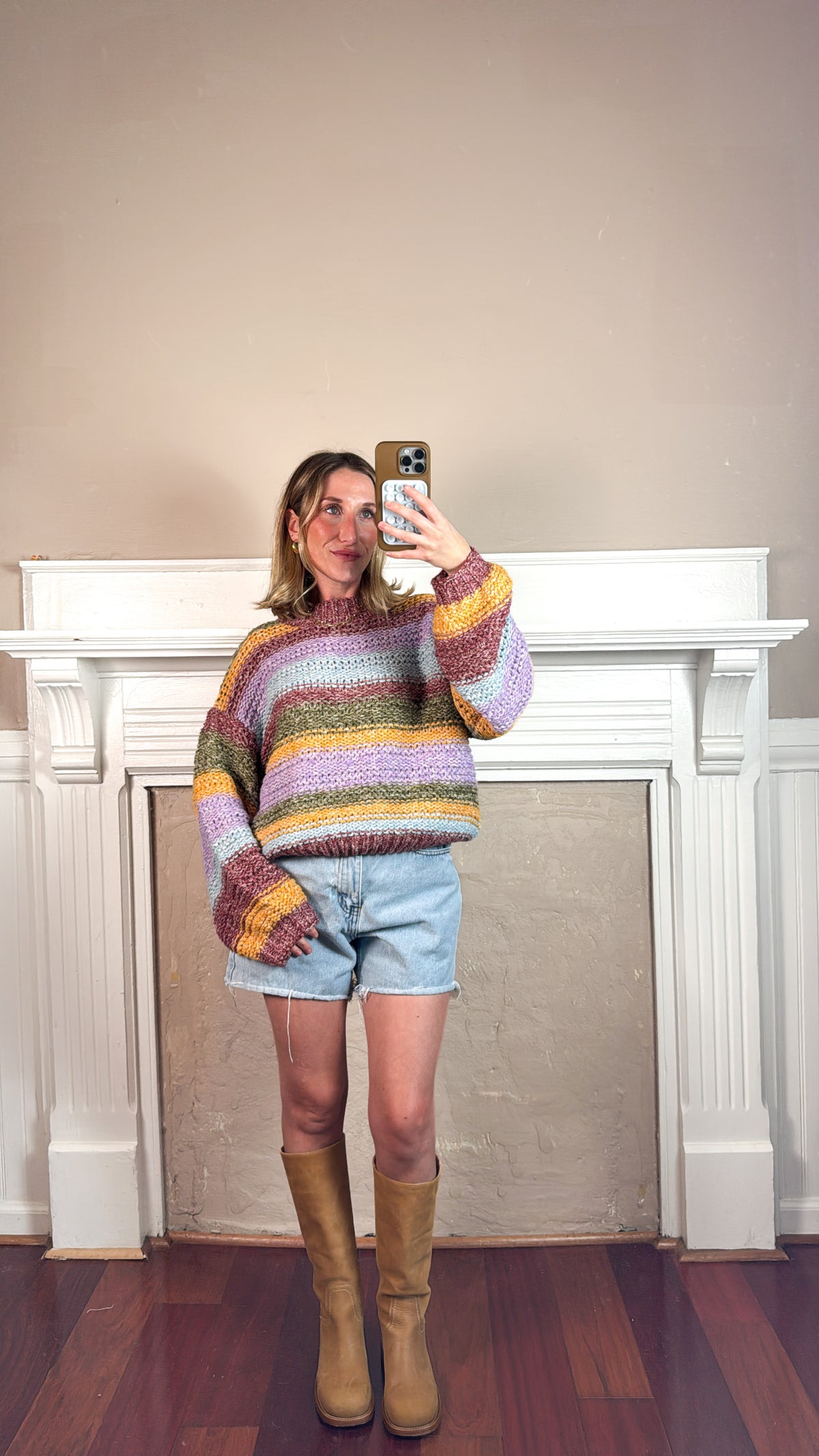 Rainbow Knit Sweater