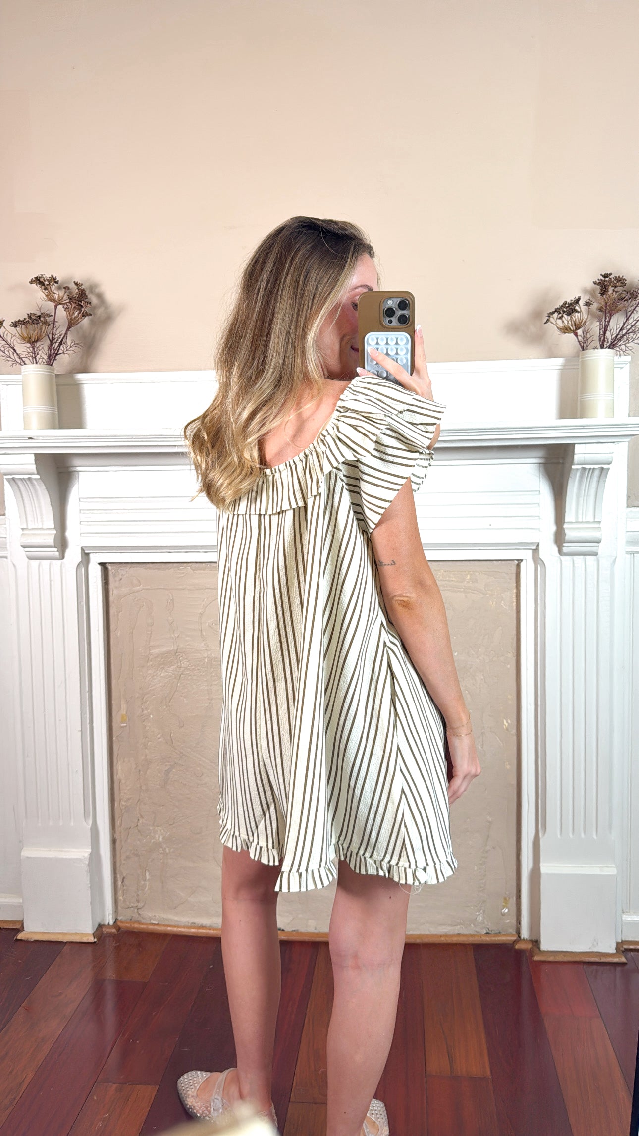 Striped Ruffled Romper