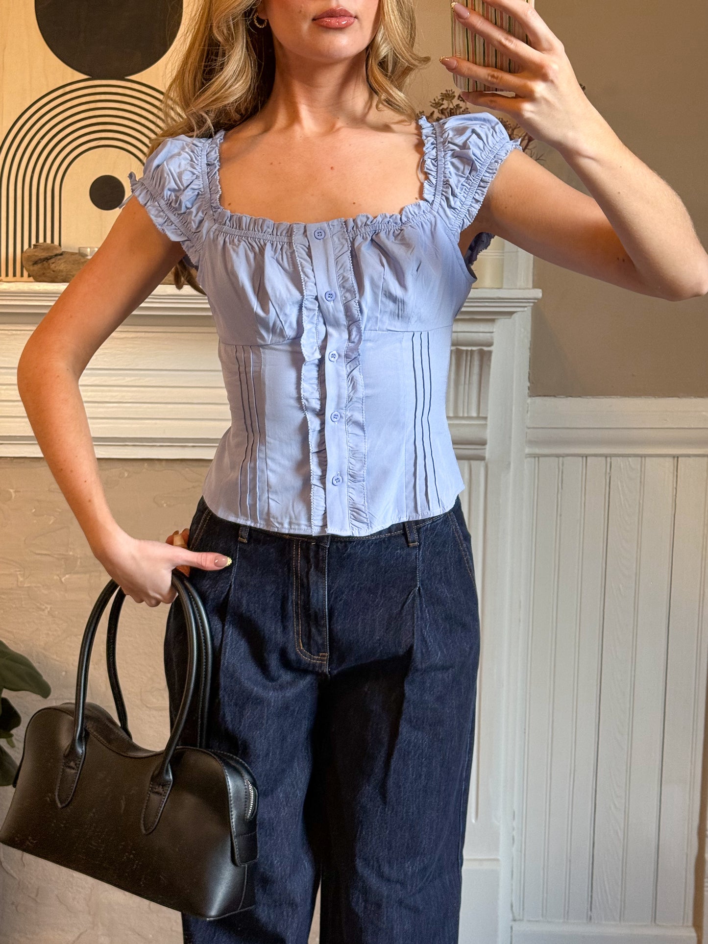 The Raina Top | Ruffled Cotton Blouse