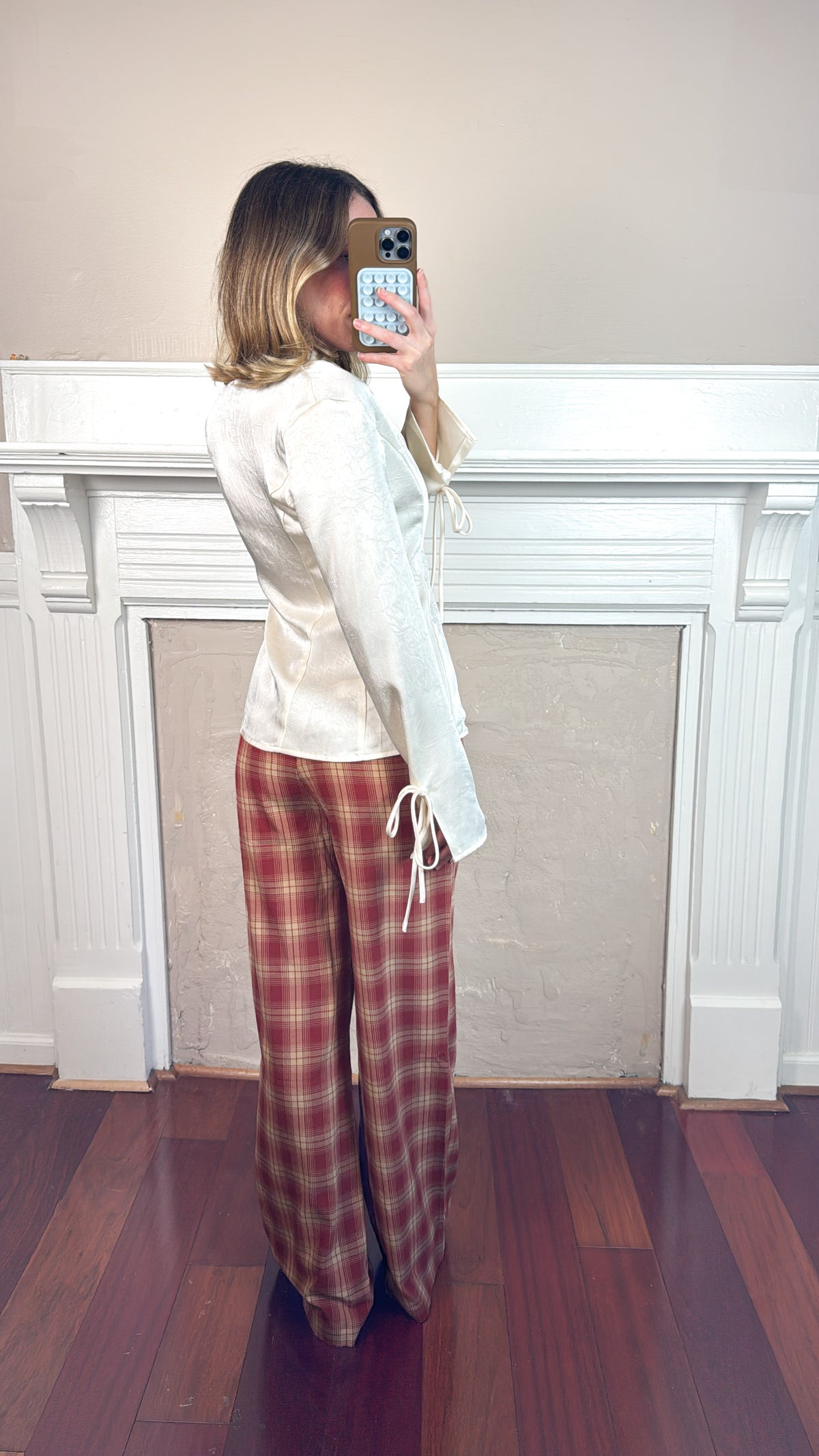 Scarlett Plaid Wide Leg Pants