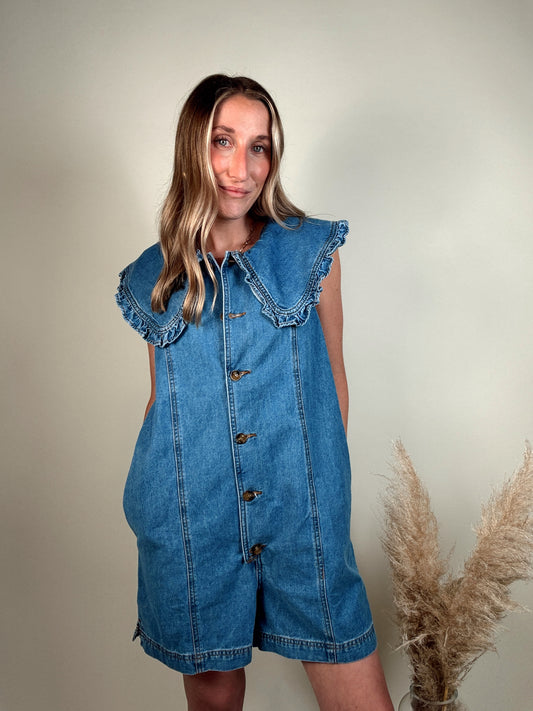 Wendy Denim Romper