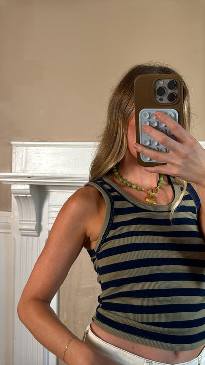 Mia Striped Ribbed Tank