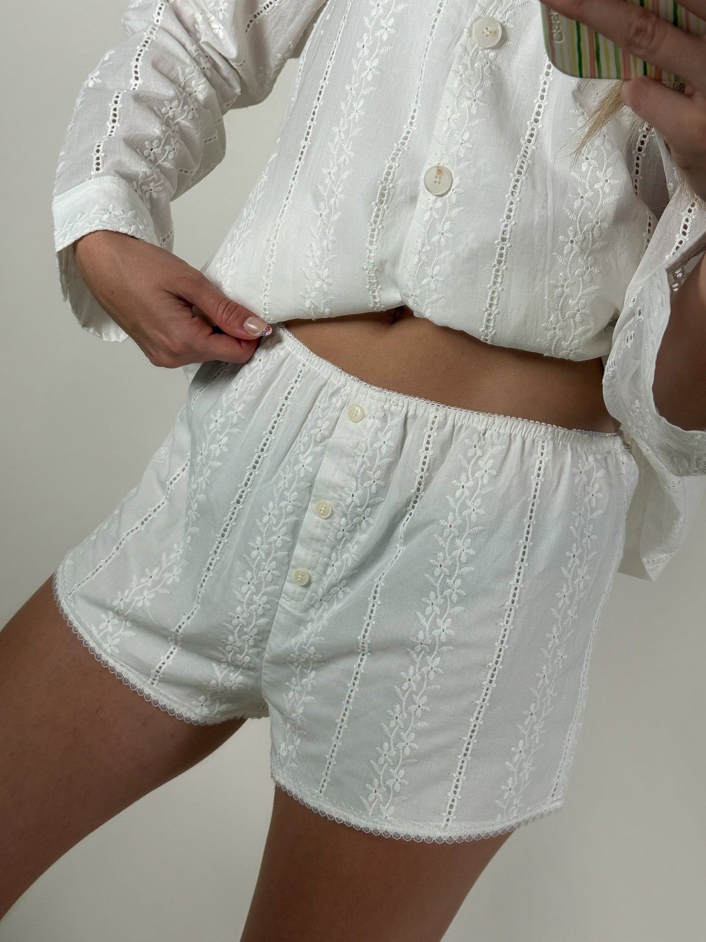 Broderie Mini Shorts