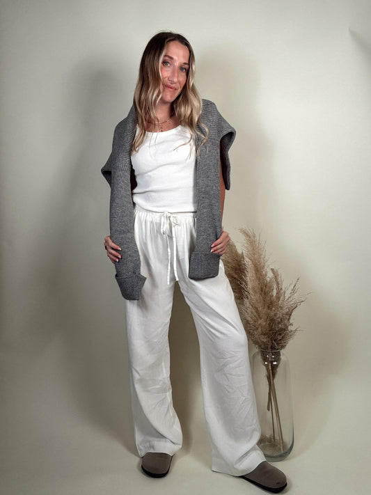White Linen Pants