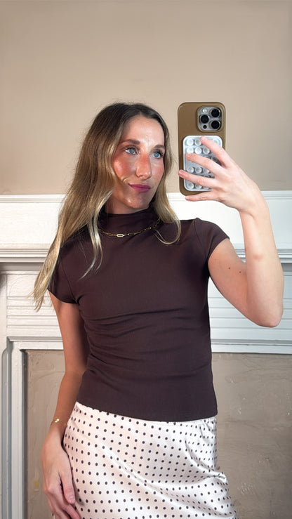 Anora Neck Knit Top