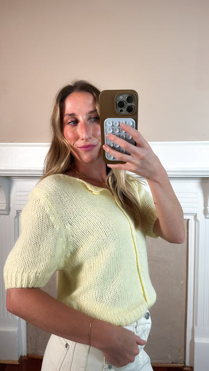 Yellow Knit Cardigan