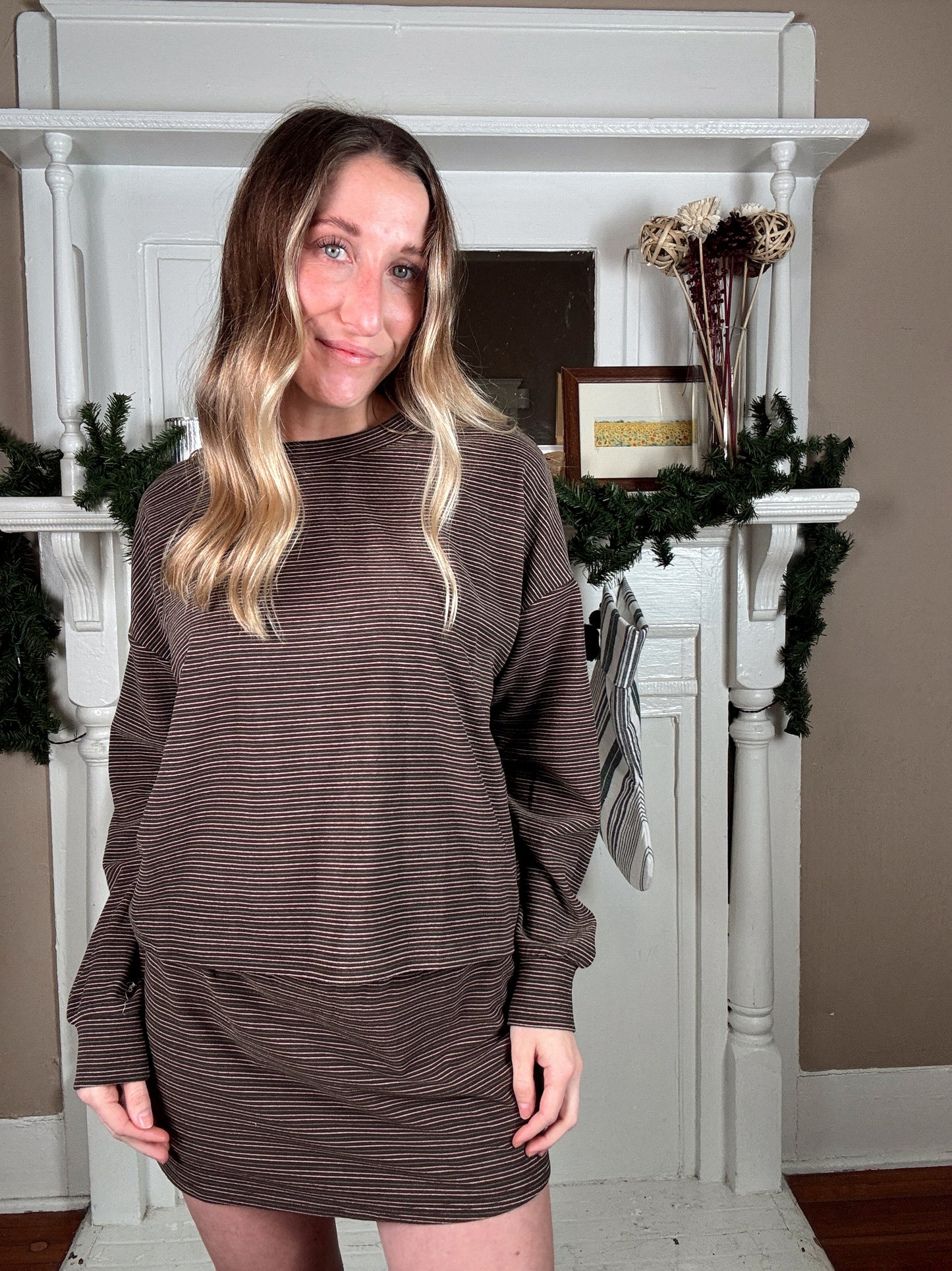 Brownie Striped Top and Skort Set