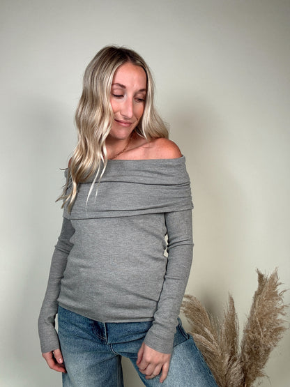 Ollie Sweater Top - Grey