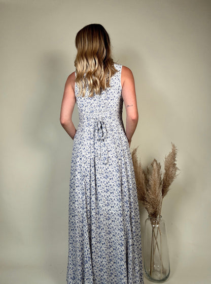 Free Floral Lace Maxi Dress - Indigo