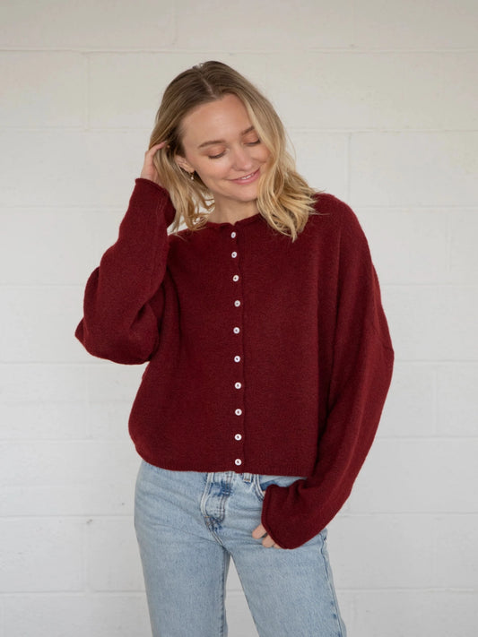 Nola Cardigan - Wine