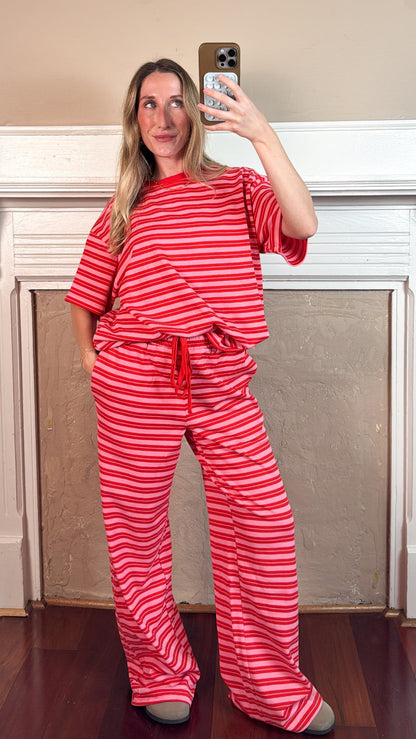 Marina Striped Top and Pants Set